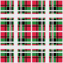 Red and Green color tartan plaid Scottish seamless pattern.Texture from tartan, plaid, tablecloths, clothes, shirts, dresses, paper,  and other textile products.