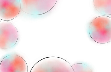 丸とにじみカラーを使った背景１