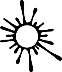 Circle shape ink splash vector