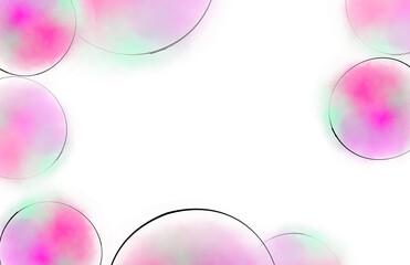 丸とにじみカラーを使った背景４