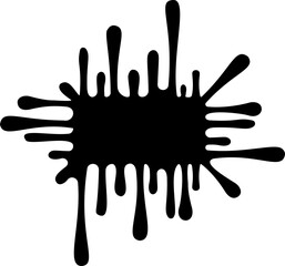 Square shape ink splash vector