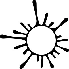 Circle shape ink splash vector