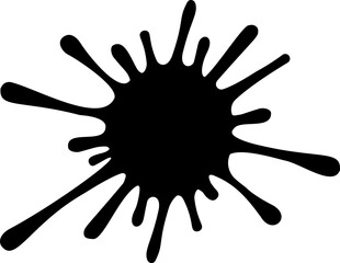 Circle shape ink splash vector
