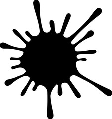 Circle shape ink splash vector