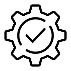 easy installation outline icon