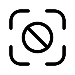 No Focus Icon Vector Symbol Design Illustration