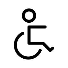 Wheelchair Icon Vector Symbol Design Illustration