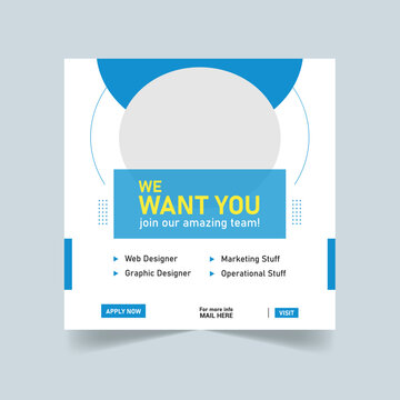 We Are Hiring Social Media Post