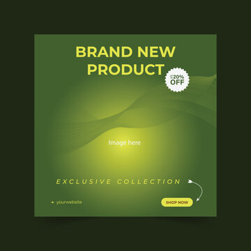 Modern and elegant brand product post for social media template banner