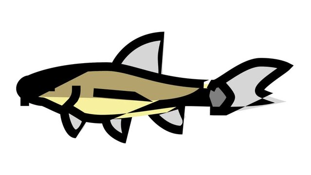 otocinclus fish color icon animation