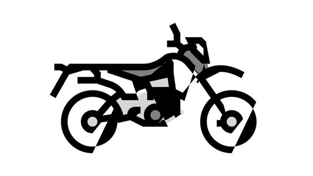 dual sports enduros color icon animation