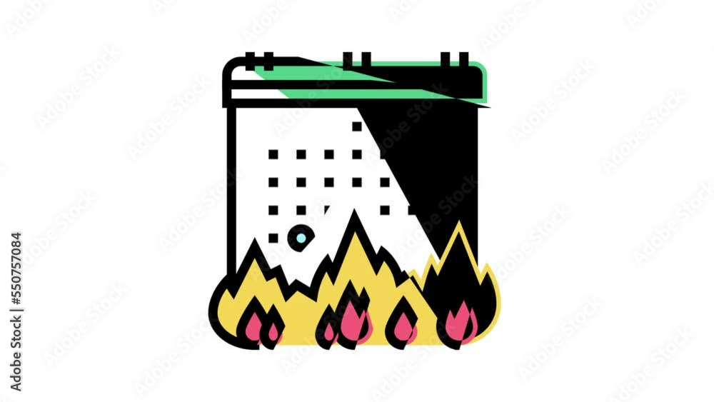 Poster deadline project color icon animation