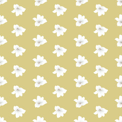 vintage white flowers painted in watercolor on brown background, cloth, shirt, paper, fabric, patterns, seamless pattern