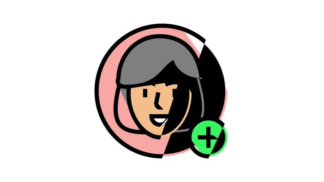 new usel female color icon animation