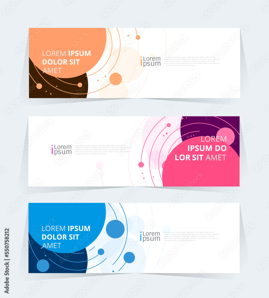 Poster geometric banner design with vector presentation template.