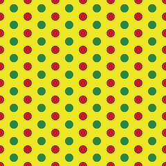 Green and Red dot pattern vector, dot seamless, paper, clothes, gifts, background