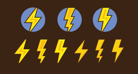 Thunder and bolt lighting flash