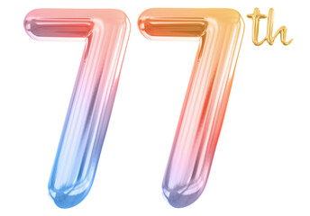 Obraz premium anniversary 77th number gradient 