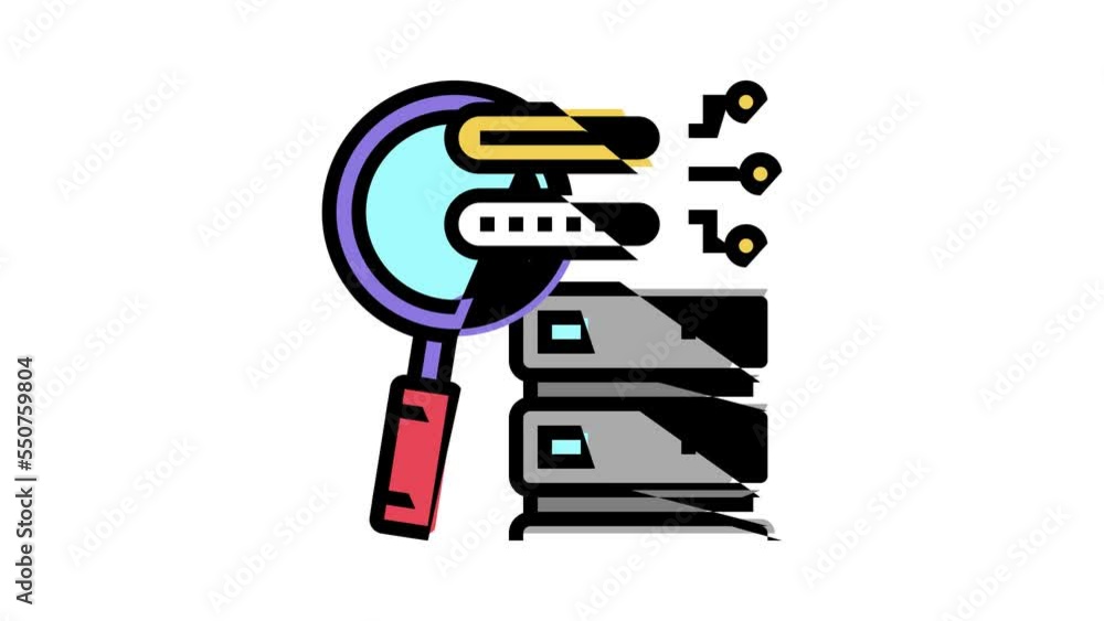 Poster password attacks color icon animation
