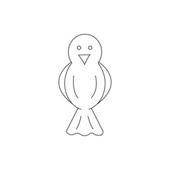 Bird icon isolated on white background. bird icon isolated on white background. Perfect for coloring book, textiles, icon, web, painting, books, t-shirt print.
