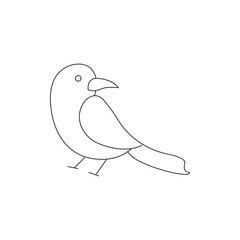 Bird icon isolated on white background. bird icon isolated on white background. Perfect for coloring book, textiles, icon, web, painting, books, t-shirt print.