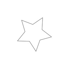 Star line art vector isolated on white background, vector illustration isolated. 