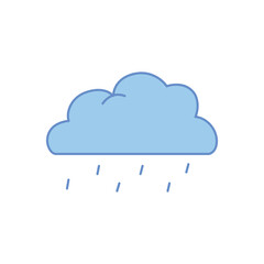 Symbol of raining Vector Weather Vector isolated on white background. 