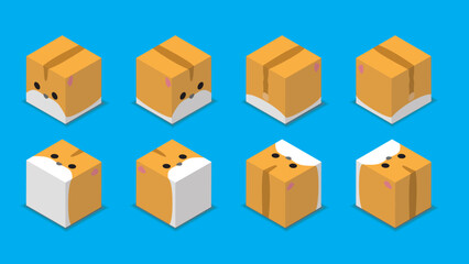 Animal Dice 3D Character Animal Hamster Cartoon Vector