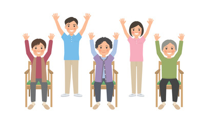 シニア デイケア_体操ポーズ