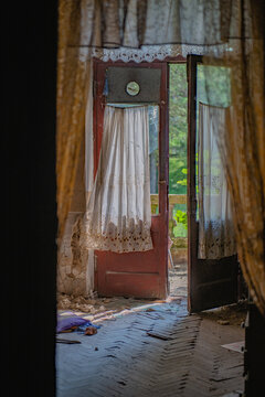 doors of an old abandoned mansion in esu
