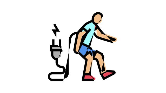 fatigue person patient color icon animation