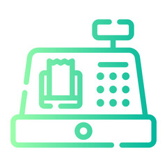 cash register gradient icon