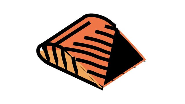 fillet salmon color icon animation