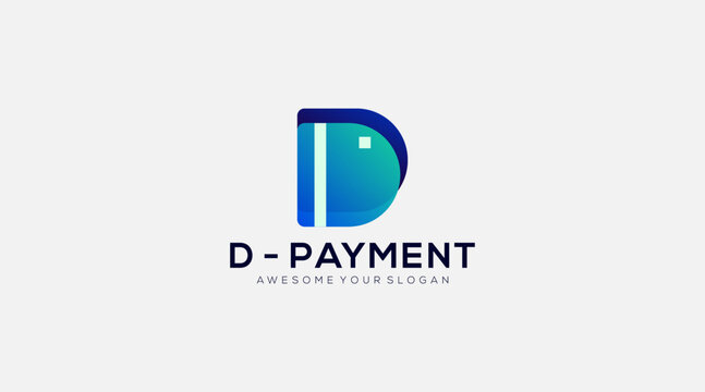 Creative letter D payment icon logo design vector icon