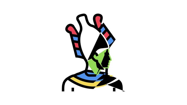 god egypt osiris color icon animation