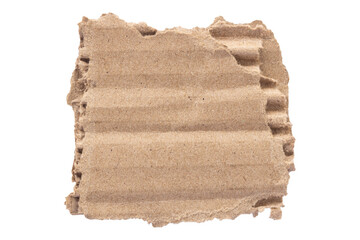brown cardboard with crumpled and torn pattern isolated on transparent background.png