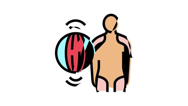 polymyositis muscle problem color icon animation