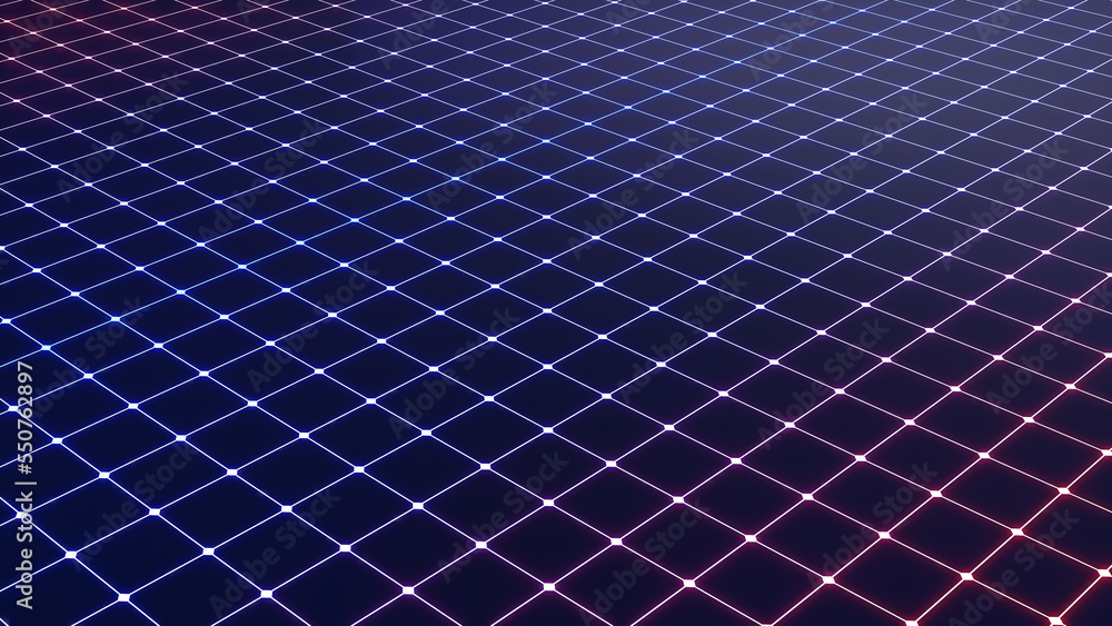 Aufkleber abstract background square shape,line grid in black background.geometric background,3d rendering