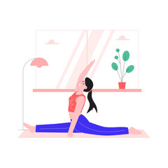 A flat illustration of meditation