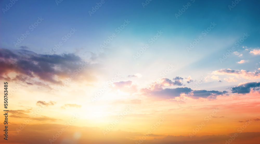 Canvas Prints sunset sky as background and clouds.