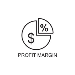 profit margin icon , business icon - obrazy, fototapety, plakaty