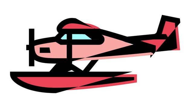 floatplane airplane aircraft color icon animation