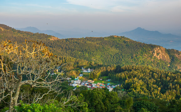 Yercaud, Tamilnadu, India. Beautiful Hill station view from the top.