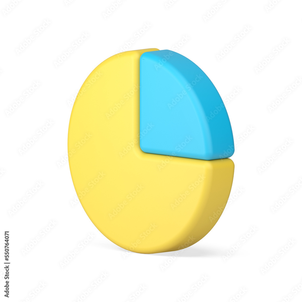 Poster chart circle diagram part section segment business infographic analyzing 3d icon