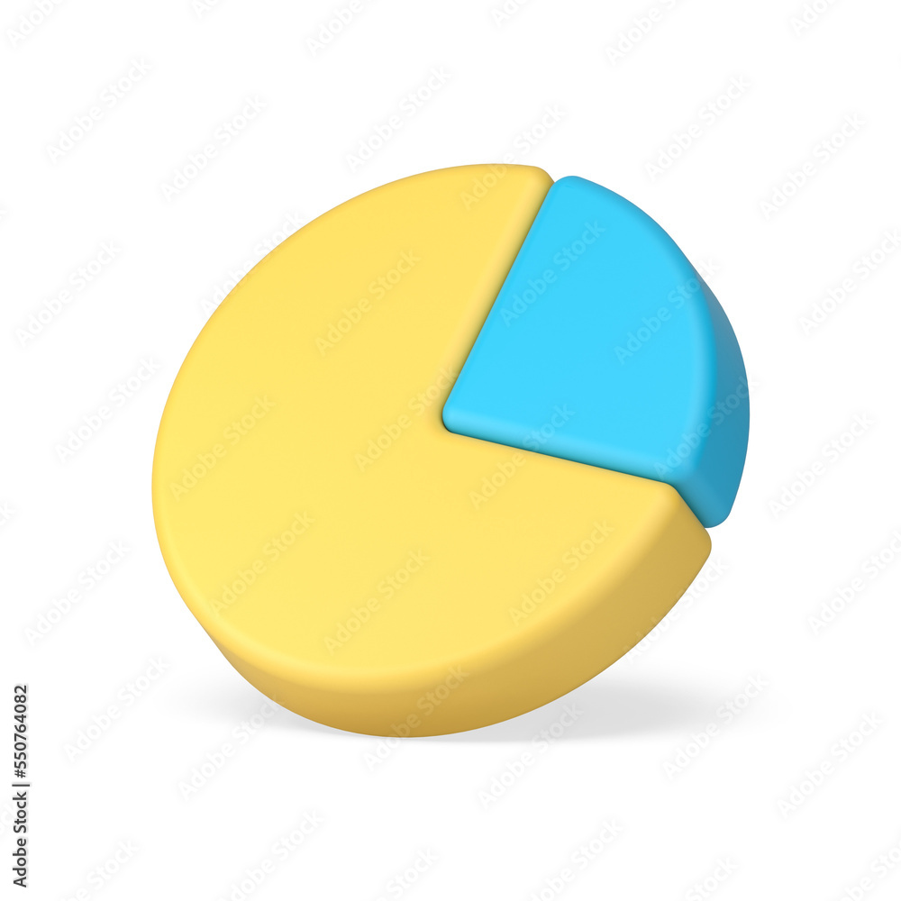Poster chart circle diagram part section segment business infographic analyzing 3d icon
