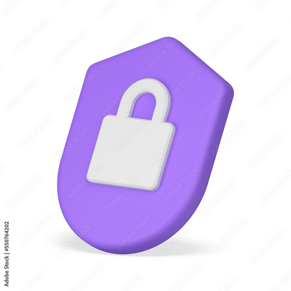 Poster data safety access firewall login password protection user interface secure 3d icon