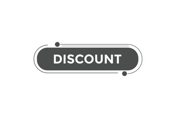 Discount button. web banner template Vector Illustration