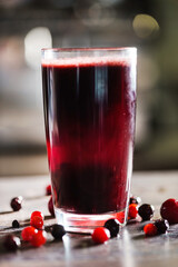 winter drinks  freshly cranberry juice