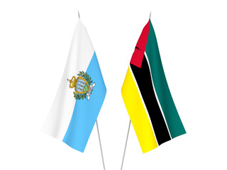 San Marino and Republic of Mozambique flags