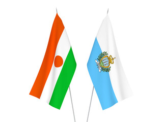 San Marino and Republic of the Niger flags